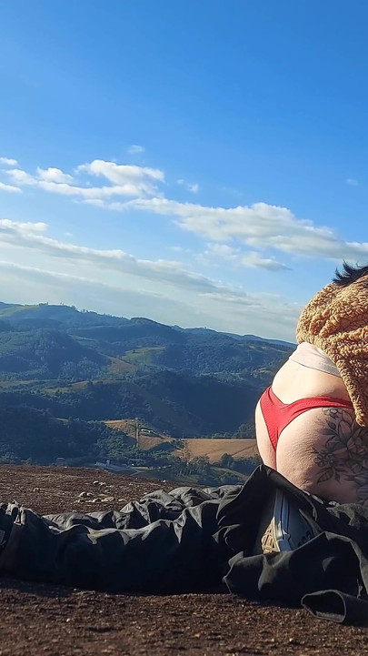 Emotional moment from "Tour guide fucks married woman's big ass on the mountain peak"
