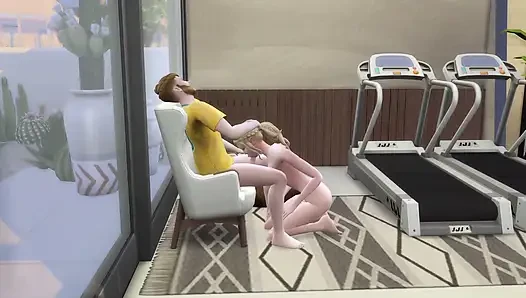 Üniversiteli kız takıma katılıyor ve spor salonunda koç tarafından sikiliyor. The Sims