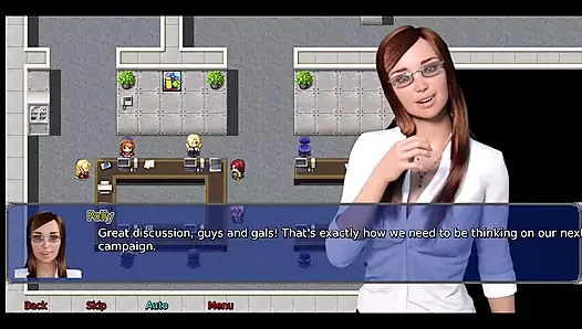 Офисная жена No2 Саймон продолжает выглядывать юбку Стейси.