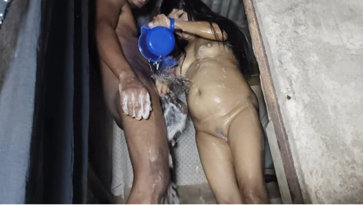 Bathroom Shower Surprise Turns Steamy: Roommate Invades and Fucks Ayesha's Wet Pussy