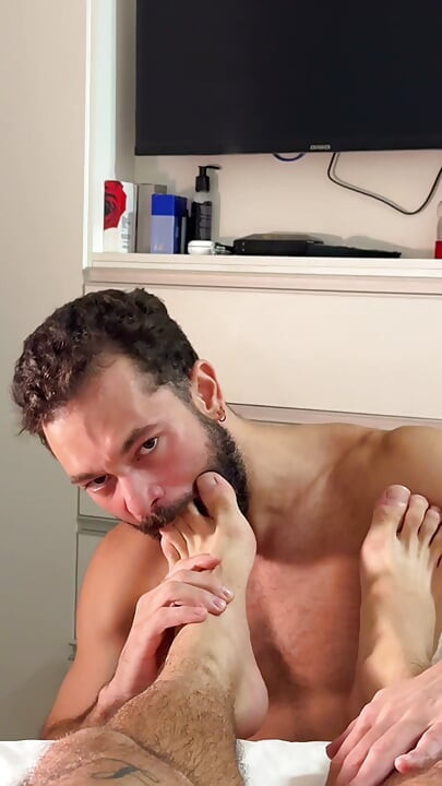 Footslave of the Muscular Latino