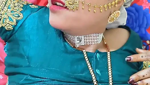 Beutiful new married couple bedroom romance sex clear hindi audio