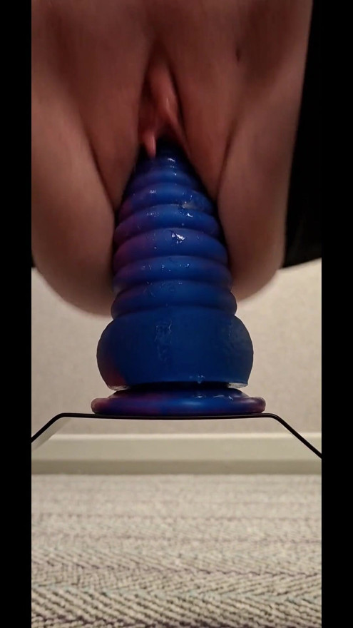 Getting fucked using my 2 biggest dildos | Clip 1