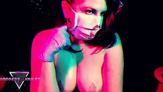 Surgical Mask and Glove Cock Tease