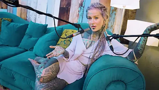 I talk about A - authentic - ASMR - Podcast - Talking - tattoo girl model goth punk dreadlocks