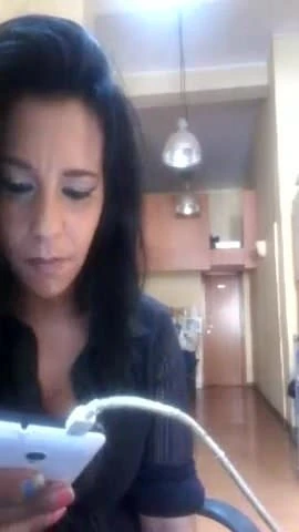 Boss cum on her boobs at work