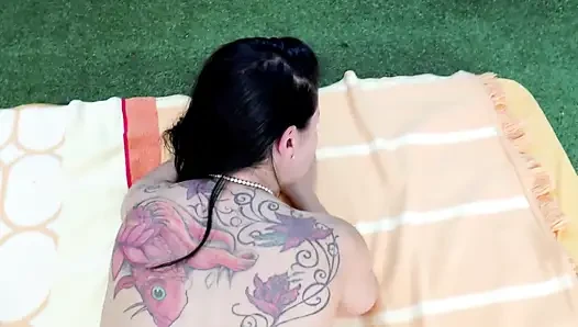 Sexy tattooed brunette with big ass gets fucked in POV