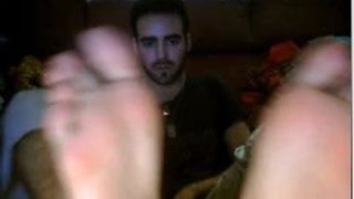 Straight guys feet on webcam #407