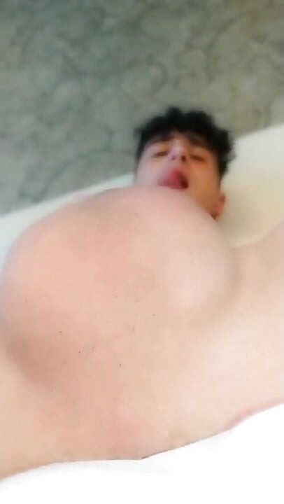 Twink Shows His Balls and Soft Uncut Cock Close up