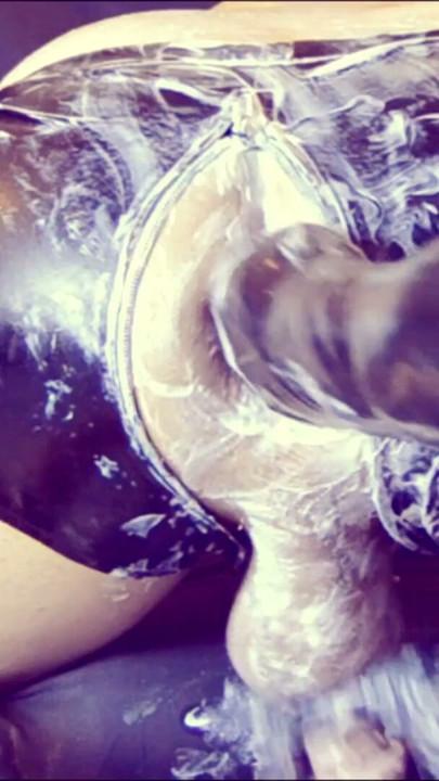Extreme FEMDOM ENEMA, anal play with whipped CREAM and ANAL balls in my SLAVE's ass | Clip 2