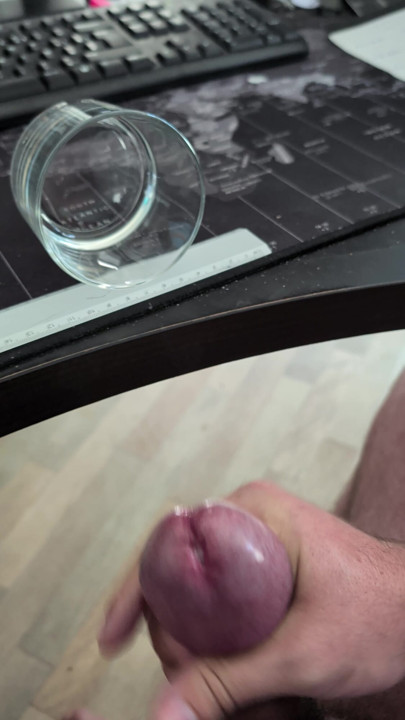 Ejaculation in a glass