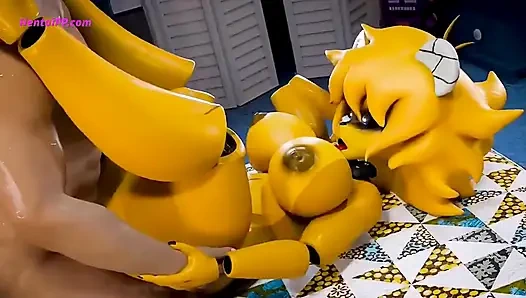 Goldene nacht sex (cartoon-parodie)