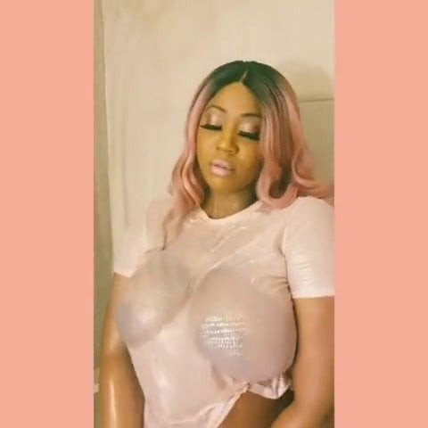 Pink Hair Cutie In Shower
