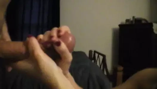 hand job with cum in hand