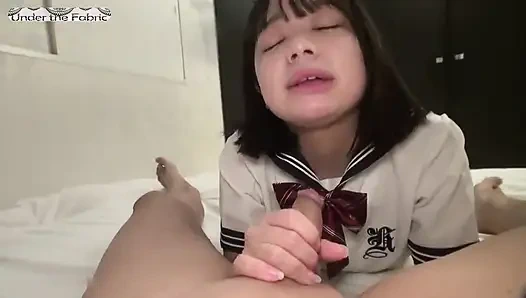 G-cup Lookalike Beauty - Uniform Hotel Date Turns Intimate