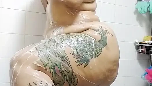 Showering Big Ass BBW