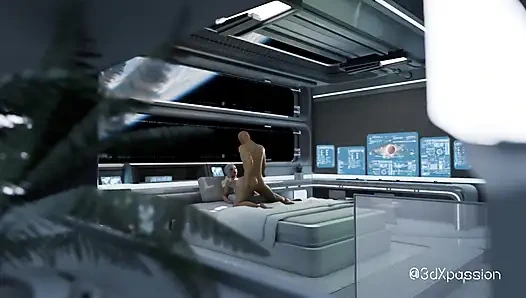 Nexus-3: In meinem Orbit. Verführerische, vollbusige Blondine hat den besten Sex auf der Raumstation