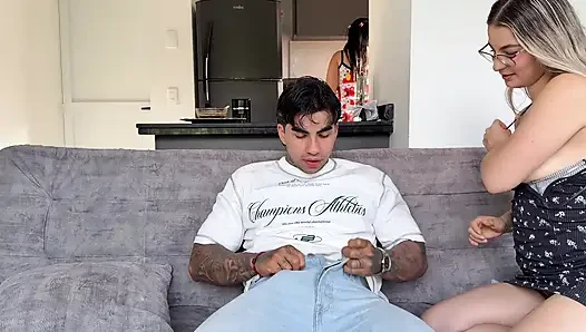 MILF neglects her boyfriend while her stepdaughter fucks him behind her back