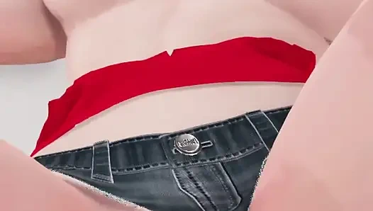 Сочная белая девушка с большой шикарной задницей подпрыгивает на дилдо и трахает машину