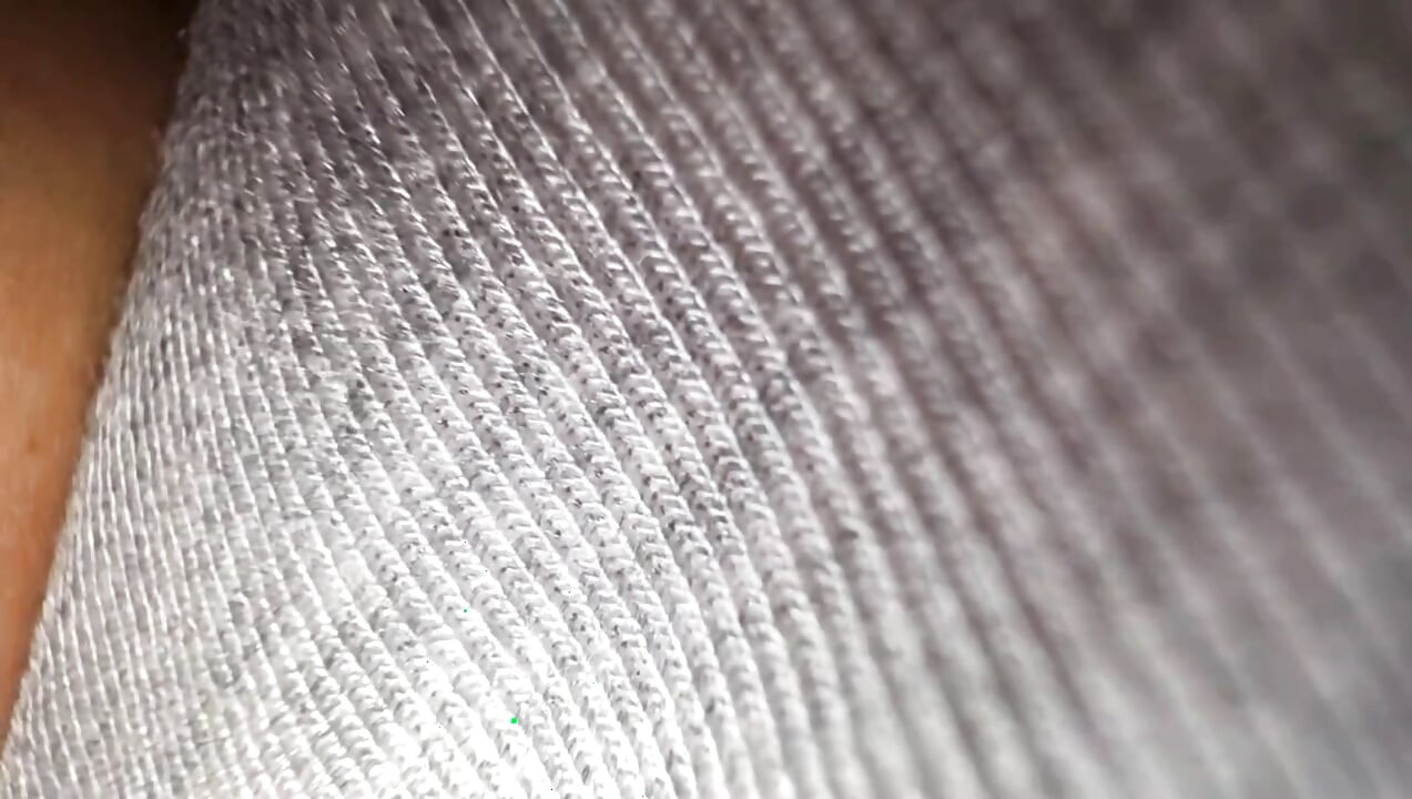 Young girl long nails mastrurbation under the sheet