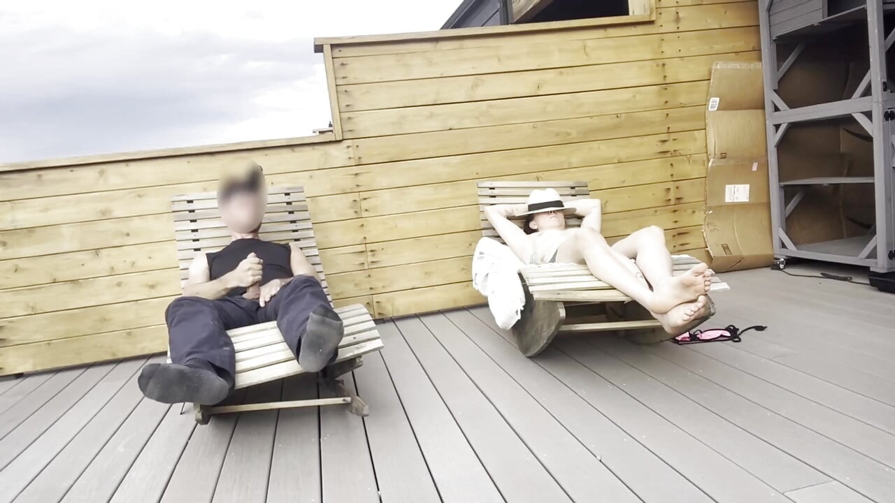Dickflash Roof Adventure: Part 2 a Little Redhead Slut Gives Me Fast Cumshot on Her and While Her Boyfriend Waits