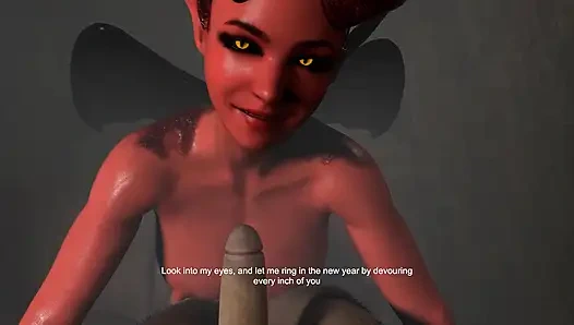 Red Demon Girl Out On A Hunt