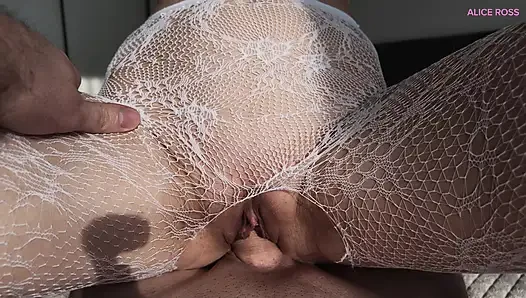 Foot Fetish Stepsister in Fishnets Railed so Hard! She Couldn't Stop Trembling!