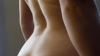 Hot Fit Brunette with Big Tits and Ass Fingers and cums