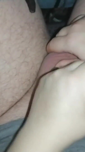 Epic moment from "Girlfriend jerked off my dick in a friendly way in my car!"