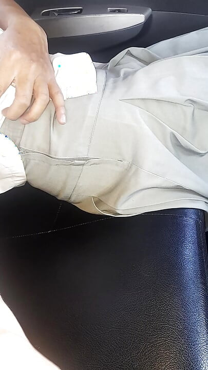 Asian Crossdresser Cum Wearing Grey School Girl Uniform