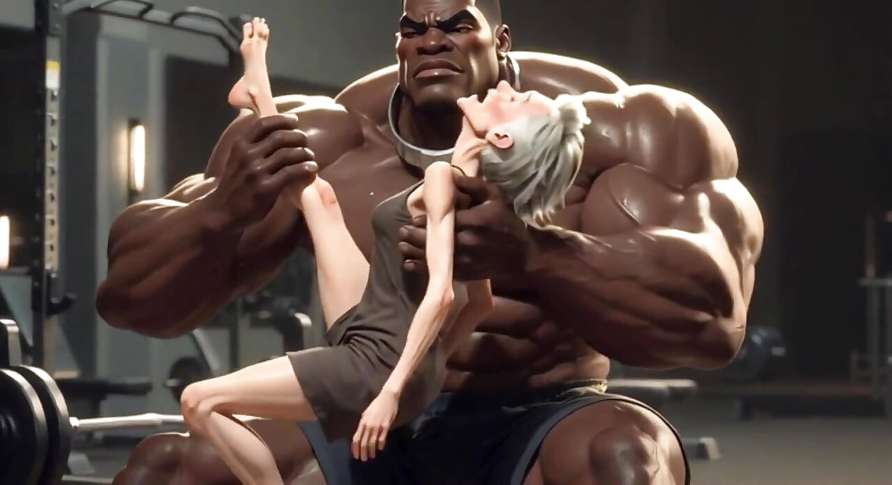 Granny Moaning in Pleasure - Strong Black Man Sucking Her Feet