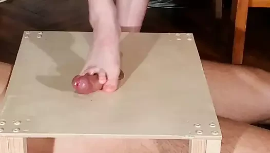 Domina bare feet cock stomping & footjob pt1