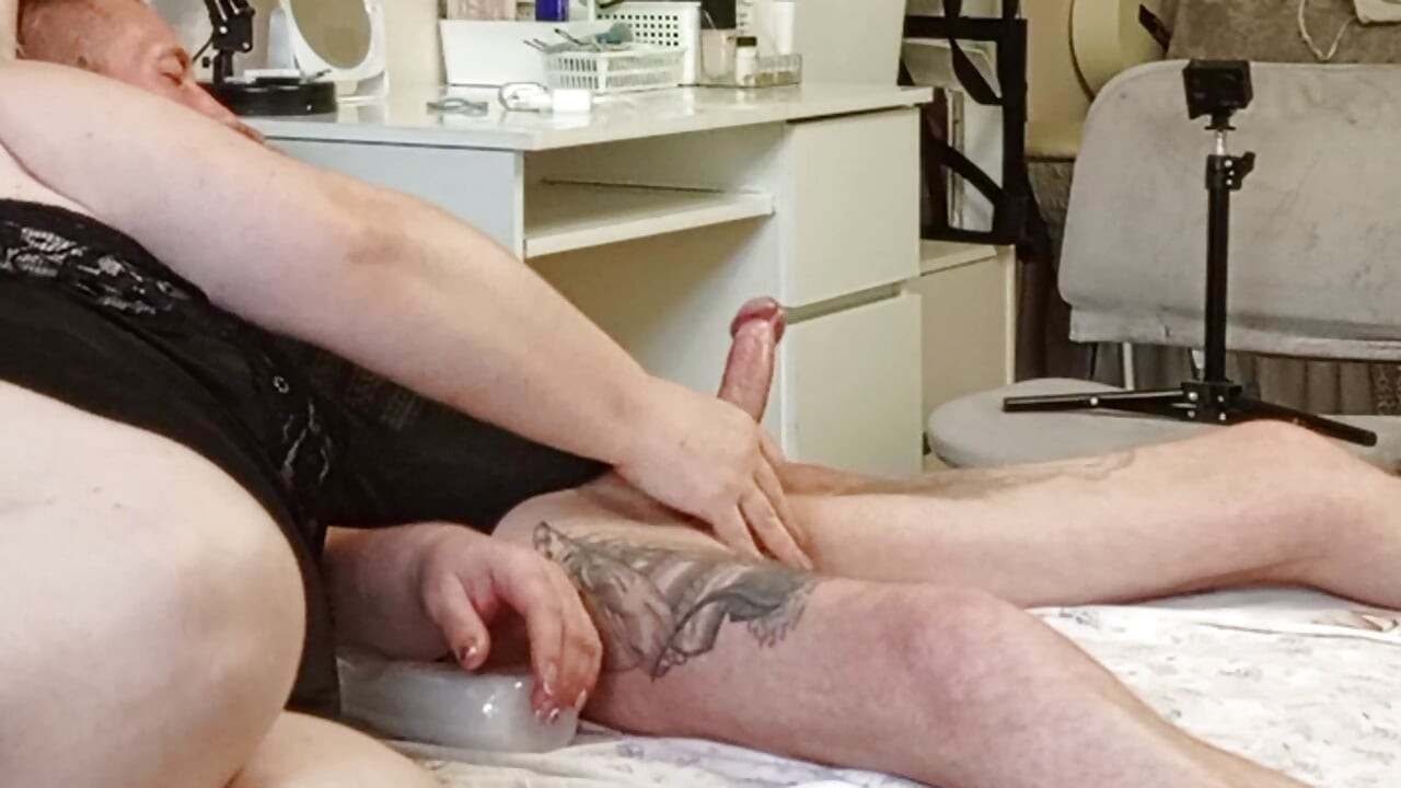 Stepmom hands off my hard cock before cumshot