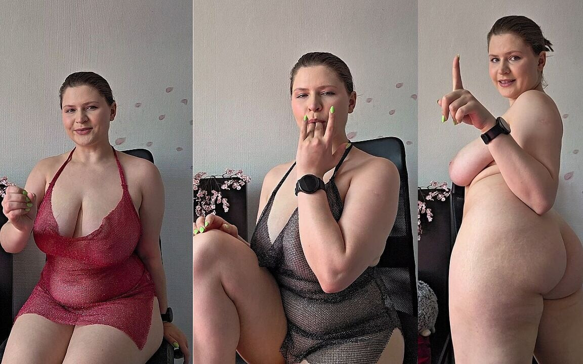 Dominant Slutty JOI - Sheer Outfits, Big Boobs & Ass Tease