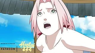 NARUTO NEUKT SAKURA OP ZIJN HONDJES (HENTAI)