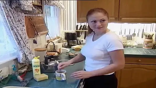 Грудастый британский винтажный анал