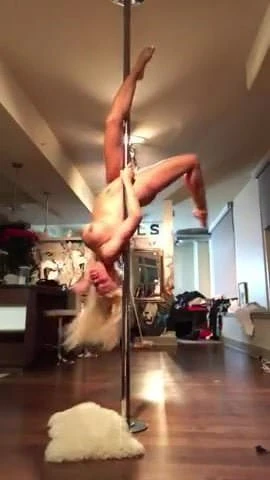 Naked pole dance