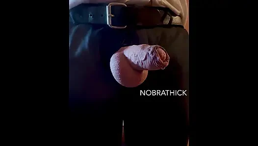 Daddy taking off his clothes and showing FAT THICK cock!