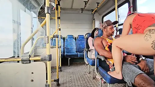 A SHAMELESS COUPLE RIDING IN PUBLIC TRANSPORT AND BACKSEAT PASSENGER FILMING EVERYTHING