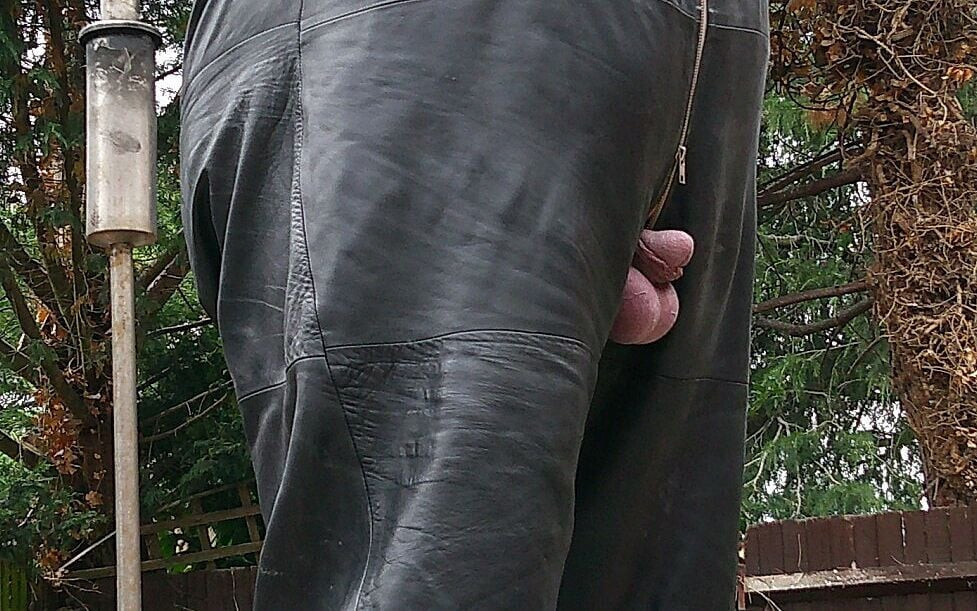 Leather Showing Cock and Balls