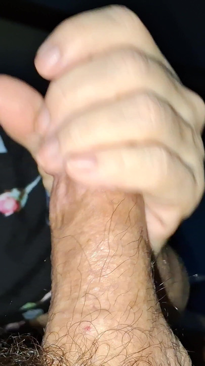 She sucks my dick and finishes with a hand job | Clip 2