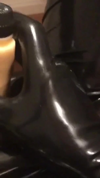 Jaw-dropping moment from "Latex Dress, PVC Coat and High Heels Masturbation"