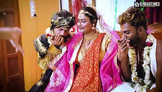 Desi queen bbw sucharita full foursome swayambar hardcore noite erótica sexo em grupo gangbang filme completo (áudio hindi)