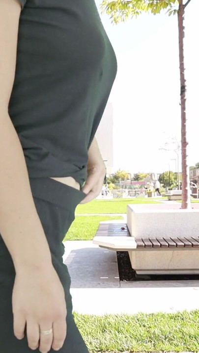 Ejaculate loudly in public on the mall terrace with the Lush remote control vibrator | Clip 1