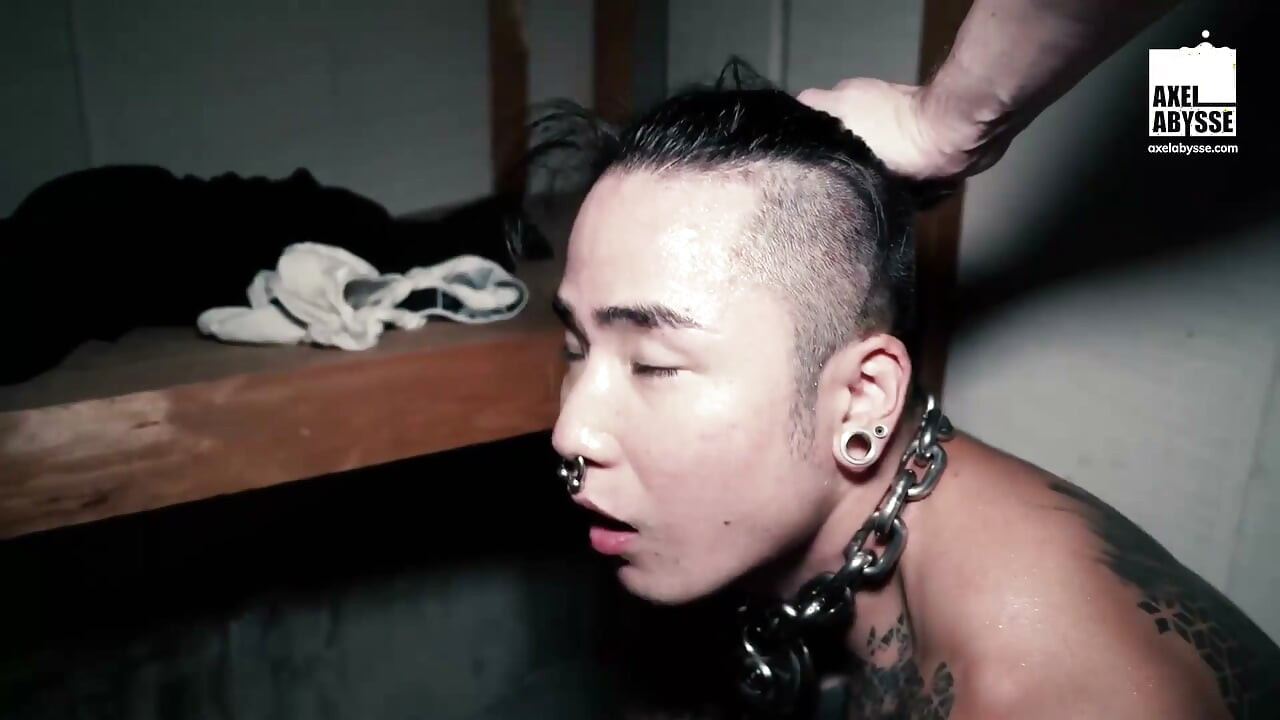 Restrained Yoshi Kawasaki Obeys Master Using Dildo In His Ass