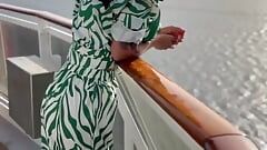 Monika Fox Poses Naked On The Deck Of A Cruise Ship
