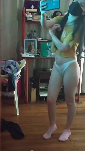 Emotional moment from "Laura is caught dancing in her underwear and is fucked by her stepbrother. Real amateur classic"