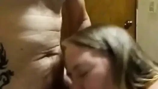 Lovely Wife Sucking Dick Live with a Creampie