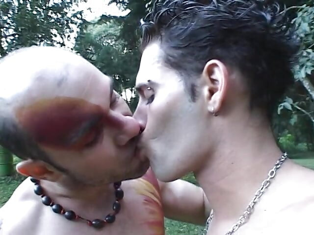 Tattooed Bald Dude and Cute Twink Drive Each Other at Hershey Highway