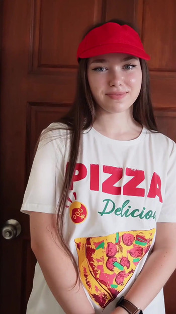 Powerful moment from "Fucked a cute delivery girl for being late."